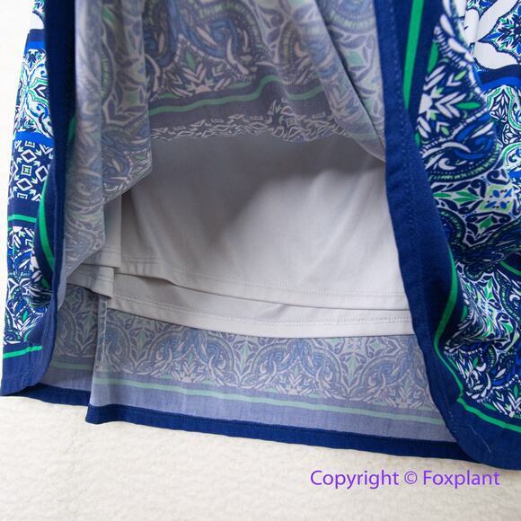 Eliza J Geo Striped Knit Dress blue gold‎ zipper, plus size 18W - Picture 7 of 12